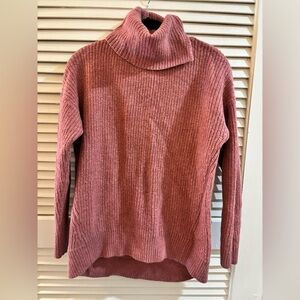 Lou & Grey Dusty Rose Turtleneck Sweater